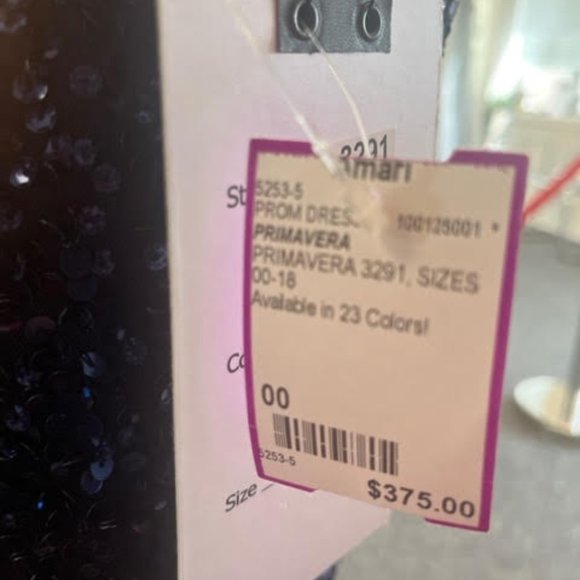 Primavera Prom Dress 3291 Navy Size 00 NWT - Picture 4 of 4